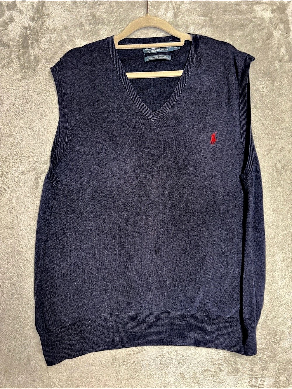 Polo by Ralph Lauren P-10 Men's V-Neck Sweater Vest XL Cotton